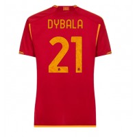 Camisa de Futebol AS Roma Paulo Dybala #21 Equipamento Principal Mulheres 2023-24 Manga Curta